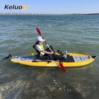 Kayak à pédales en PVC, canoë/kayak individuel pour la pêche, bateau à pédales rapide