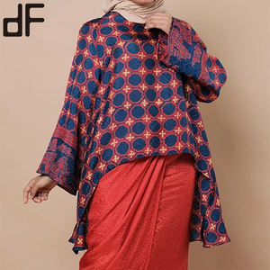 Costume islamique sur mesure, grande taille, style malaisien <span class=keywords><strong>Buju</strong></span> Kurung, design moderne, jupe pour femmes, Kebaya Baju Kurung en satin - Product Image 5