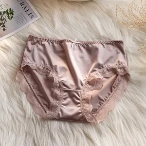 Odm/oem Tanga De Encaje Floral Para Mujer Lace Briefs Hipster Women's Lace French Knickers Nylon Mature Ladies Knickers