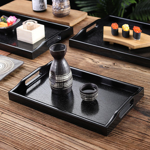 New Chinese Style Double Sword <b>Tray</b>, Commercial Non-Slip Rectangular Wood Grain Creative Tea <b>Tray</b>, <b>Dinner</b> <b>Tray</b>, Hotel - Product Image 2