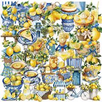 2026 Nieuwe 50 stuks Transparante fruit citroen kunst sticker