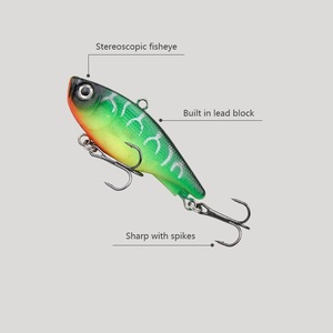 Leurre de pêche vibrant coulant sans queue en PVC de haute qualité, 6 cm, 18 g, pour la pêche en lac et en mer, et la pêche sur glace – <span class=keywords><strong>VIB</strong></span> très populaire - Product Image 2