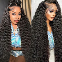 Perruque en dentelle frontale 13x4 pas chère, coupe droite, couleur naturelle bouclée, 100% cheveux humains, tissages et perruques, cheveux brésiliens bruts pour femme
