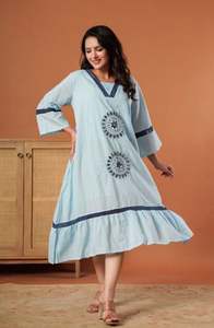 Robe élégante pour femmes, tenue de bureau et décontractée chic, robe tendance pour femmes occidentales, style décontracté à la mode - Product Image 2