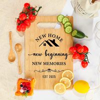 Cadeau de cuisine de luxe en bois personnalisé avec logo, impression sérigraphiée, pour les nouveaux appartements et les couples