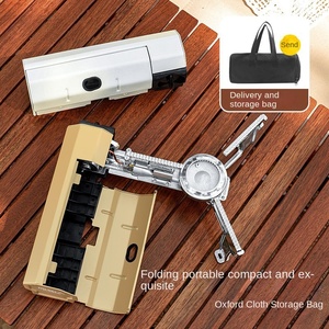 Réchaud à gaz intégré au butane mini portable en gros, pliable en acier, flamme réglable pour le <span class=keywords><strong>camping</strong></span>, la randonnée, le barbecue, les voyages, les pique-niques - Product Image 2