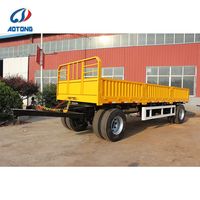 Remorque agricole utilitaire pour le transport de sable, de pierres et de matériaux de construction, avec tombereau latéral et benne arrière, à barre de traction mini