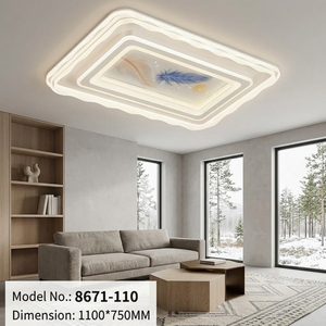 Lámpara <span class=keywords><strong>de</strong></span> techo interior creativa, iluminación LED con elegante diseño <span class=keywords><strong>de</strong></span> plumas, 3 colores cambiables, para dormitorio principal contemporáneo, sala <span class=keywords><strong>de</strong></span> estudio - Product Image 1