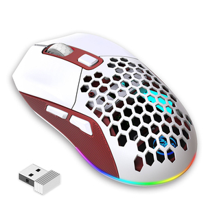 Redwingy T28 çift mod kablosuz fare hafif tasarım delikli-out kablosuz fare altı ayarlanabilir DPI seviyeleri RGB arka aydınlatma - Product Image 2