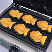 Taiyaki 50-300 ℃/122-572 ℉ gaufrier réglable en forme de poisson antiadhésif haute précision contrôle du temps gaufrier Snack Machine
