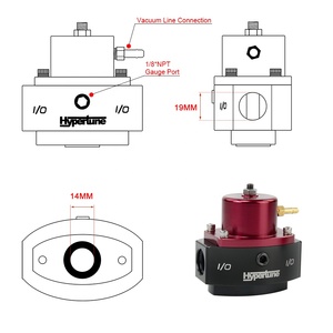 Régulateur de pression de carburant bypass réglable en aluminium billette <span class=keywords><strong>compatible</strong></span> <span class=keywords><strong>E85</strong></span> 12-880 avec raccords AN6*1 AN8*2 PQY-FPR98 - Product Image 4