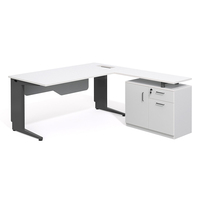 Poste de travail informatique de direction moderne et luxueux, modulaire, avec panneau en bois, pour PDG, directeur ou patron