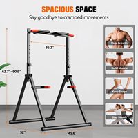Station de Musculation Pliable Tour de Force Barres de Traction Dips Équipement d'Entraînement Multifonction Réglable pour la Maison et l'Extérieur