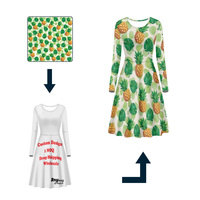Robes de soirée tendance pour femmes, impression à la demande, tissu personnalisé, robes midi à manches longues pour femmes, robes de fête pour femmes
