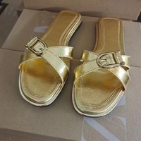Sandales plates à bout carré pour femme, style classique, imprimé léopard, avec brides croisées et boucles, chaussures de plage – Grande Vente