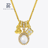 Collier Rochime Cœur de Dragon en Argent Sterling 925 avec Zircon et Pierre de Jade Coulissante, Bijoux Fins pour Femme, Vente en Gros