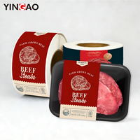Étiquettes en vinyle personnalisées résistantes aux basses températures pour l'emballage des aliments surgelés, autocollants étanches pour la chaîne du froid, étiquette personnalisée yingao