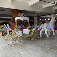 Décoration lumineuse géante 3D en forme de calèche de Cendrillon à LED pour extérieur, mariage, Noël, IP65