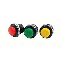 Interrupteur à bouton-poussoir momentané à réinitialisation automatique R13-507 16MM avec LED rouge/verte/bleue, montage sur panneau, couleurs rouge, noir, blanc, jaune, vert, bleu