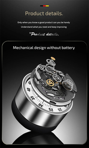 Wholesale Stainless Steel Mechanical Kitchen Rotate <b>Timer</b> Waterproof & Eco-Friendly Touch Control Round 60-Minute Countdown - Product Image 3