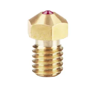 V6 Ruby Nozzle 1.75mm Easy Install Accessories High Temperature Brass Replacement Gold 3D Printer Durable Practical