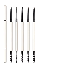 Crayon à sourcils végétalien waterproof double embout 2-en-1 avec brosse, marque privée, vente en gros - Product Image 1