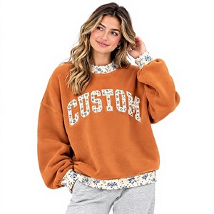 Low MOQ Breathable Quick Dry Material Casual Wear <b>Mock</b> Neck Long Sleeves Drop Shoulder Pullover Sweatshirt For Women's - Product Image 1