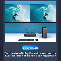 Conmutador KVM 4K 60Hz HD 2 entradas/2 salidas con USB 3.0 para extensión de doble pantalla de PC Matrix desde China