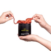 Emballage cylindrique en carton rigide personnalisé, recyclable, de qualité alimentaire, avec gaufrage et pelliculage mat, pour noix, graines et snacks – Vente chaude