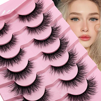Faux Cils Vison Synthétique Bandelettes Effet Naturel avec Logo Personnalisé