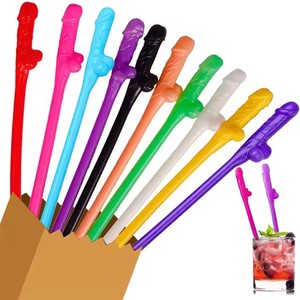 HLC En gros Articles de fête pour enterrement de vie de jeune fille, Nouveautés pour enterrement de vie de jeune fille, Pailles à boire en forme de pénis pour mariage et douche nuptiale - Product Image 5