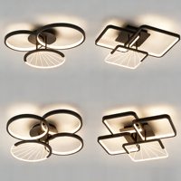 Plafonnier LED moderne à anneaux entrelacés, luminaire minimaliste pour chambre à coucher, salon, couloir