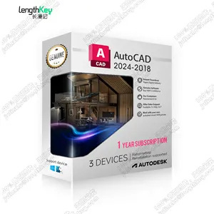 24/7 Online Autodesk AutoCAD 1 Year Subscription 2024/2023/2022/2021 PC/Mac Genuine License Key Drafting Drawing Tool Software