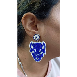 Boucles d'oreilles pendantes en perles de rocaille faites à la main, légères, pour les jours de match, les jours sportifs, les filles, bijoux en provenance d'Inde - Product Image 4