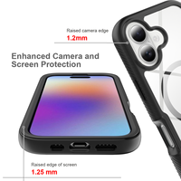 Étui de protection intégrale transparent robuste avec cadre avant pour iPhone 17 Star Triple Defence Phone Case avec protection d'écran