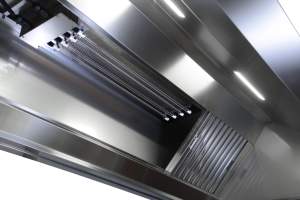 TECHO MODULAR EQUILIBRADO CUBICA: La mejor campana italiana de acero inoxidable con diseño de calidad del aire para cocinas profesionales de hoteles y restaurantes - Product Image 5