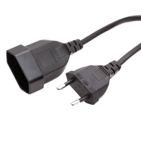 Rallonge électrique européenne ENEC 2.5A 250V de 1 m, H03VVH2-F 2*0.0.75mm2