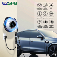 Q9 NOUVEAU 2 en 1 Wallbox Type 1 Type 2 Charge GBT Chargeur 7kw Portable EV Chargeur Câble Rétractable EV Chargeur