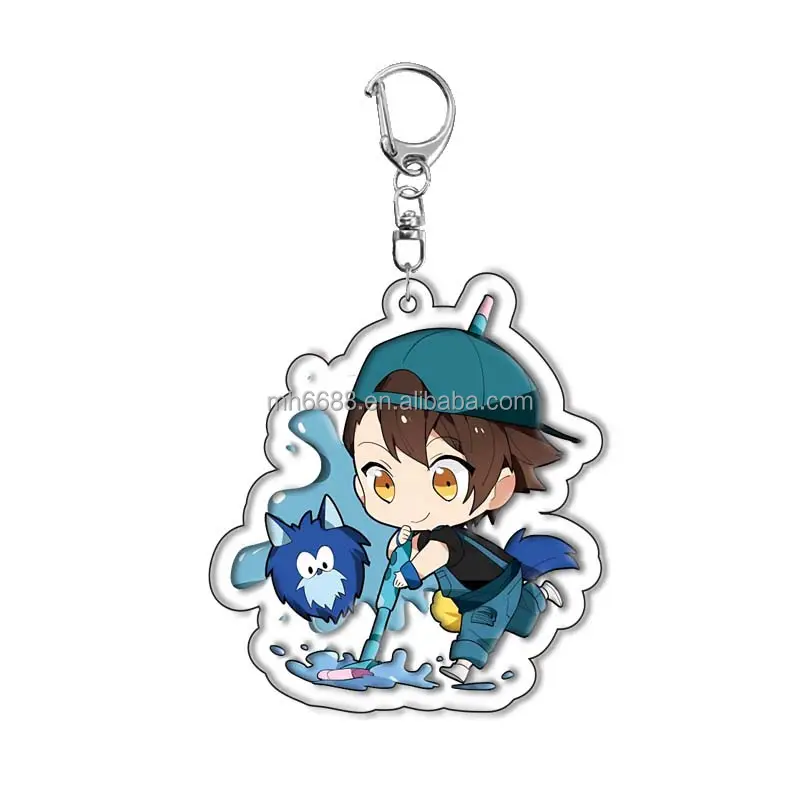 Promotional Custom Printed Acrylic Charms High Quality Transparent Anime Shaker Keychain Shaking Charms Supplier