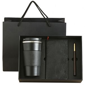 Coffret Cadeau Saint-Valentin 2026 – Ensemble 3 Pièces : Carnet Noir et Gobelet Isotherme en Acier Inoxydable pour Homme - Product Image 1