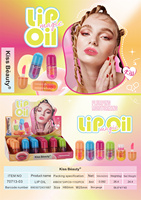 Huile à lèvres hydratante repulpante Kiss Beauty 8ml, couleur changeante magique, vente en gros, marque privée, cosmétique, maquillage, huile à lèvres hydratante