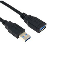 Cable de Extensión USB 3.0 Tipo-C Macho a Hembra, Blindaje Trenzado, Revestimiento de PVC, Conductor de Cobre Estañado, Transferencia de Datos y Sincronización, 1M-5M