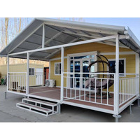 Maison extensible à double aile de 40 pieds, logement portable pour chantier de construction