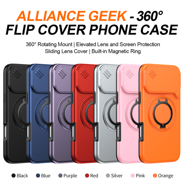 Heavy-duty Rugged Magnetic Wireless Stand Phone Case for iPhone 18 17 Air 16 15 14 Plus 13 12 Pro Max Slide Camera Protect Cover
