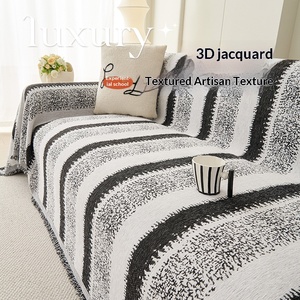 Funda de Sofá de Chenilla a Rayas, de Alta Gama, Universal, para las Cuatro Estaciones, Cubre Todo el Sofá, Resistente a la Suciedad, Antideslizante y Elástica - Product Image 3