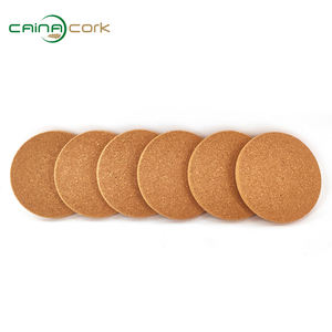 Posavasos de corcho natural de alta calidad <span class=keywords><strong>CAINA</strong></span> Posavasos de corcho para bebida Posavasos redondos de corcho - Product Image 2