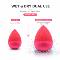 Éponges de maquillage JLY Cosmetic Beauty Blending Blender, super douces, en silicone infusé, sans latex, écologiques, respectueuses de la peau, lavables