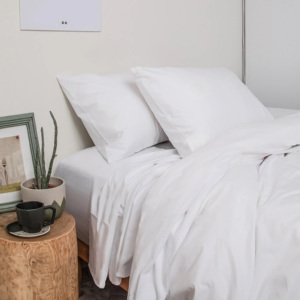Juego de Ropa de Cama de Hotel de 5 Estrellas, Blanco, Lujoso, Suave como el Algodón 100%, Satén Liso, Funda de Edredón, Sábanas de Hotel - Product Image 5