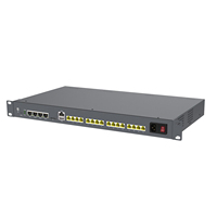 Sistema de Telefonía IP PBX VoIP con 8/16/24/32 Puertos POE, Gateway, 500 Extensiones SIP, 12 Canales FXS, LAN Cableada, para Oficina y Hogar