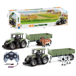 <span class=keywords><strong>Tracteur</strong></span> agricole RC avec remorque et animaux de ferme, véhicule agricole télécommandé 2.4G, ensemble de jeu - Product Image 3